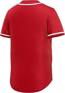 Jersey de béisbol y softbol, camisa sublimada con botón completo personalizado, aparejos bordados, sarga, nombre del equipo, número, jóvenes, adultos, hombres y mujeres - Product Image 6
