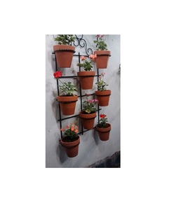 Beau support de fleurs en fer rustique vintage avec structure stable et finition classique pour l'entrée ou la galerie - Product Image 3