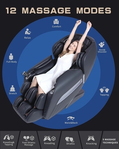 Fauteuil de massage complet pour le corps, zéro gravité, shiatsu, inclinable, avec chaleur, suivi, application Bluetooth, contrôle, fauteuil de massage chauffant pour le corps entier - Product Image 5