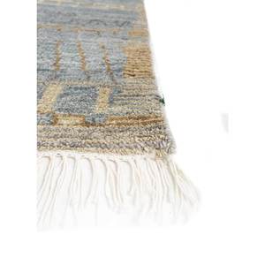 Alfombra de Lana Anudada a Mano AKWL-1648, Diseño Geométrico Azul Manifest, Alfombra Rectangular para Sala de Estar, Pasillo, Hogar, 9x12 - Product Image 4