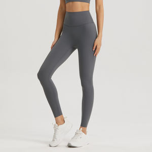 Pantalons de yoga pour femmes à taille haute, doux comme du beurre, écologiques, avec logo personnalisé, leggings de sport recyclés pour femmes - Product Image 4