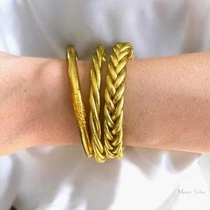 modernIndian Crafted <b>Antique</b> Brass Handmade <b>Bangle</b> for Woman and Man Special Occasion Jewelry at Wholesales - Product Image 4