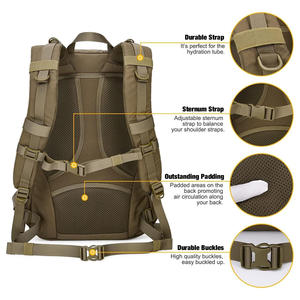 Mochila táctica OEM con logotipo personalizado estampado bordado al aire libre senderismo Camping bolsa de viaje duradero proveedor de gran capacidad - Product Image 3