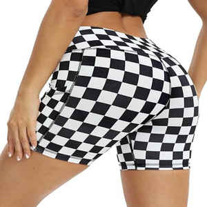 Mallas personalizadas Pantalones cortos de compresión Leopardo Sublimación Imprimir Deporte Fitness Pantalones cortos de cintura cruzada Leggings de yoga para mujeres - Product Image 4