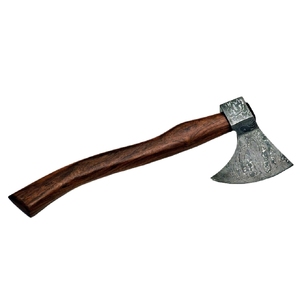 Tête de hache Viking en acier damassé personnalisé Hache barbu double face Manche en bois de frêne Gaine Carbone de camping en plein air de qualité industrielle - Product Image 1