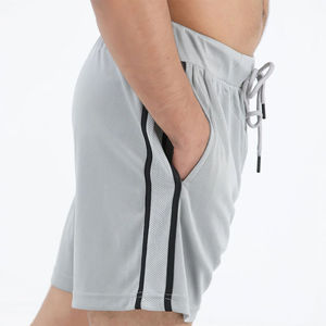 Pantalones cortos deportivos para gimnasio de secado rápido de verano para hombre, ropa deportiva informal de punto con logotipo personalizado, elástico, sólido medio, servicio OEM - Product Image 2