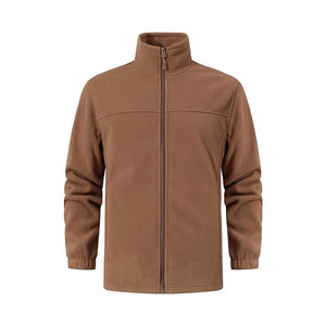 Chaqueta de Forro Polar Marrón Camel de 320 GSM, Gruesa, Térmica, Capa Intermedia, Ropa de Trabajo de Invierno, Chaqueta con Cremallera Completa, Venta al Por Mayor OEM - Product Image 1