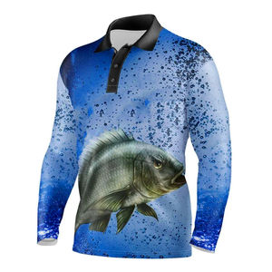 Chemises de pêche personnalisées de haute qualité en gros, UPF50+, sublimation, tournoi, manches courtes, respirantes, séchage rapide, grande taille pour hommes - Product Image 4
