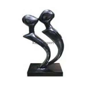 Sculpture en métal en aluminium en forme de coeur fantaisie pour décorations de table d'hôtel et de restaurant avec motif de nature morte fini or - Product Image 6