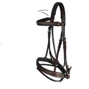 Brida acolchada de cuero sintético con Flash y riendas - Product Image 1