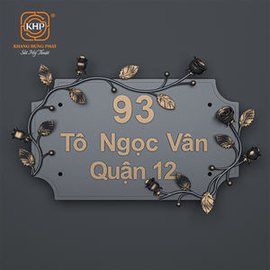 Numéro de maison en fer forgé de haute qualité KHP, galvanisé, enduit de poudre, durable, à fixation murale pour hôtel au Vietnam. - Product Image 5