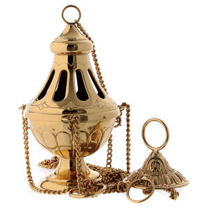 Turible y barco de metal dorado con juego de cadenas, suministros de Iglesia decorados, artículo de uso decorativo para artesanía religiosa - Product Image 6