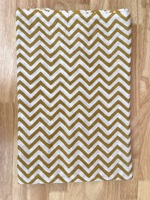 Tissu en coton imprimé chevron moutarde, motif géométrique, textile en coton de qualité supérieure, design moderne en zigzag, tissu en coton doux