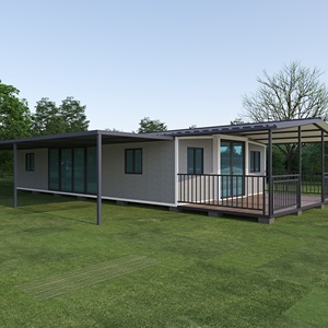 Maison préfabriquée moderne et robuste, hôtel modulaire de luxe, maison conteneur préfabriquée de 40 pieds, maisons à 4 chambres avec <span class=keywords><strong>garage</strong></span> - Product Image 1