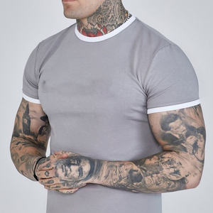 2026 Summer <b>Hot</b> Sale Blank Ringer Sports T-Shirt Premium <b>Combed</b> Cotton - Product Image 3