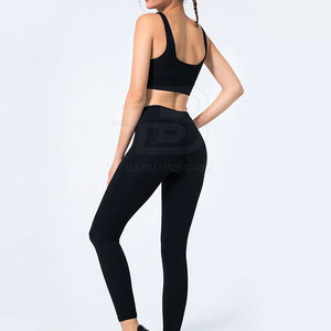 Conjunto de Yoga para Mujer de Primera Calidad, Personalizable, Transpirable, Material Duradero, Diseño Sólido, Cierre de Cintura Semi Elástica, 2 Piezas - Product Image 6