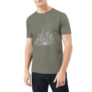 T-shirts en tricot pour hommes en vente chaude, toutes tailles, tendance, décontractés, manches courtes, coupe régulière, respirants, séchage rapide, 100% coton, personnalisés - Product Image 2