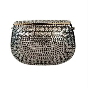 Pochette en laiton élégante faite à la main Design unique de haute qualité Grande capacité Soirée Événements Occasions de mariage Chaîne basse côte - Product Image 1