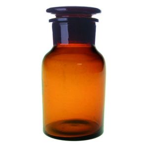 Botella de Reactivo de Vidrio Ámbar de 250 ml con Tapa de Rosca de PP para Uso en Laboratorio - Product Image 1