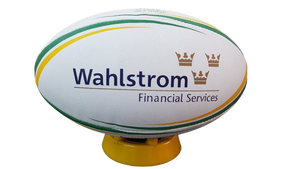 ลูกบอลรักบี้ยางคุณภาพสูงดีไซน์เป็นเอกลักษณ์ลูกบอลกีฬาทนทานทุกสภาพอากาศพร้อมด้ามจับที่แข็งแรงสำหรับการจับคู่และการฝึก - Product Image 3