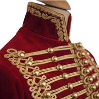 Veste à double boutonnage, tunique hussarde, pelisse napoléonienne, veste uniforme, disponible en plusieurs couleurs, vestes de mariage