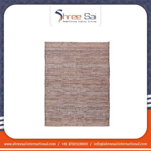 Grand tapis de jute noir de luxe écologique, fabricant indien, tapis brodés faits à la main, techniques tressées, vente en gros bon marché - Product Image 3