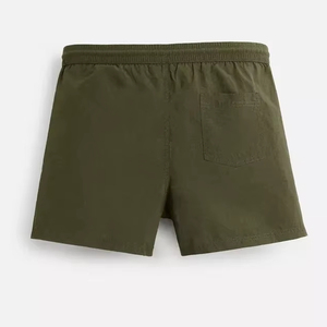 Prix usine hommes solide short de bain séchage rapide 100% polyester maille doublé taille élastique été plage troncs personnalisé entraînement Shorts - Product Image 6