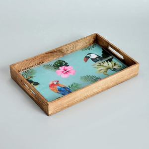Plateau rectangulaire vintage de haute qualité, nouveau, pour servir, nouvel arrivage, décoration de la maison, plateaux et assiettes pour les collations et le thé, pour les tasses et les verres - Product Image 1
