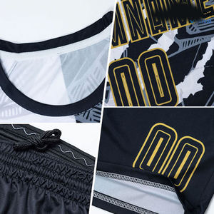 Uniforme de football à manches courtes personnalisé OEM imprimé par sublimation 100% polyester antibactérien à séchage rapide pour hommes avec motif personnalisé - Product Image 3