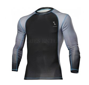 Vente en gros personnalisé Sublimation Spandex Casual Fitness Gym Wear Polyester Spandex O Cou Hommes Running Compression T Shirt - Product Image 5