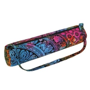 Mejor elección diseño de moda Seven Chakra bordado 100% algodón lienzo Yoga Mat bolsa fabricante indio - Product Image 1