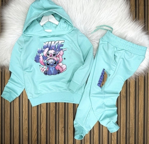 Ensembles de survêtements coordonnés pour enfants, style vintage délavé, col en V, coupe décontractée, bas élastique, vêtements de qualité supérieure, livraison directe d'usine - Product Image 3