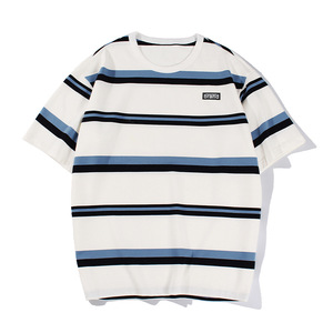 เสื้อยืดสำหรับผู้ชายเสื้อรักบี้คอปก100% ผ้าฝ้ายขนาดใหญ่เสื้อลายทาง - Product Image 3