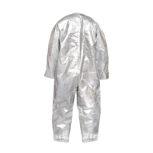 Traje de bombero aluminizado industrial seguro, resistente al calor intenso, de algodón FR con revestimiento de aluminio, alta inflamabilidad - Color plateado - Product Image 3