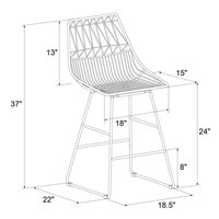 Tabouret de bar moderne et minimaliste de qualité supérieure, siège à coussin épais, base en métal durable, écologique, imperméable, pour usage extérieur, bar à domicile
