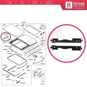 ชุดซ่อมรางซันรูฟ BSR556 สำหรับ I30 MK1 FD Land Freelander MK2 L359 Qashqai MK1 J10 Modus Grand Modus - Product Image 5