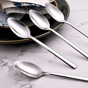 ชุดช้อนกาแฟและของหวาน Morning Shine วินเทจ ทำจากโลหะและพลาสติก PP จำนวน 4 ชิ้น สำหรับงานปาร์ตี้ ใช้เสิร์ฟกาแฟและชา ขัดเงาแบบกระจก - Product Image 4