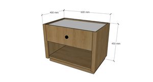 Mesita de Noche Moderna de Alta Calidad con Cajón de Madera de Fábrica Vietnamita para Muebles de Hogar y Hotel (Marca Dolcevita) - Product Image 3