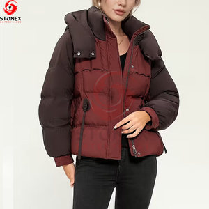 Fashionable Best Selling <b>Women's</b> <b>Short</b> Waterproof Quick Dry Keep Warm Long <b>Sleeve</b> Full Zip Puffer <b>Jacket</b> New Arrival - Product Image 3