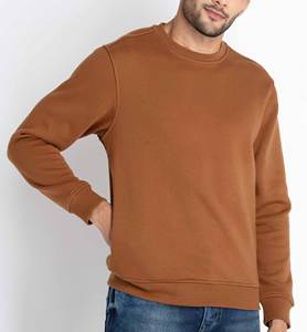 100% algodón ropa informal cómoda hombres sudaderas al por mayor 2025 nueva llegada polar cuello redondo sudaderas transpirables - Product Image 1