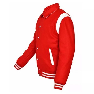 Votre propre Style veste Varisty de bonne qualité en cuir de laine personnalisé à col haut à manches longues vêtements d'hiver vestes décontractées - Product Image 2