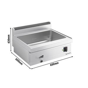 Bain-marie de comptoir - GN 1/1 + 3x GN 1/9 - 1,2 kW - avec robinet de vidange - Product Image 2