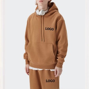 Venta al por mayor para hombre 100% algodón chándal liso bordado suelto ajuste varios colores precio barato invierno moda ropa deportiva - Product Image 4