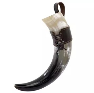 Corne à boire Viking en métal sans danger pour les aliments véritable corne à boire tasse Viking pour mariage maison hôtel accessoires artisanat naturel - Product Image 5