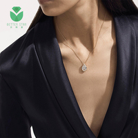 Collar de diamantes de laboratorio de oro de 18k con nombre, joyería con corte de pera