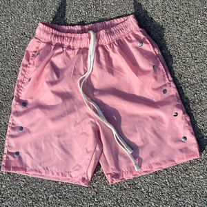 Pantalones cortos informales holgados para hombre, ropa de calle con diseño de botones, cintura elástica, secado rápido, 100% de nailon/poliéster, Verano - Product Image 3