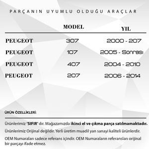 <strong>Remote</strong> Control <strong>Key</strong> <strong>Button</strong> <strong>Shell</strong> with Logo for Peugeot ( Shipping From Turkey Manufacturer ) Product Code: KY2208 - Product Image 2
