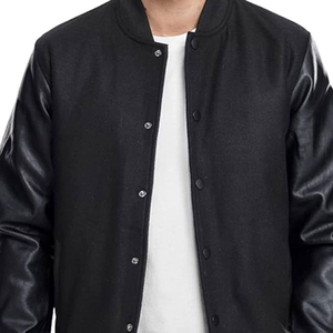 Vente en gros Veste en satin personnalisée de haute qualité pour hommes Veste de baseball brodée de graffitis en laine chenille Veste en satin Letterman - Product Image 5
