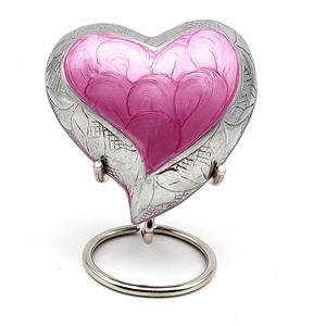 Urne de crémation de souvenir d'urne de coeur de vente chaude pour les cendres d'animal de compagnie humaines urne gravée en forme de coeur - Product Image 4