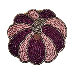 Posavasos de Calabaza de Cuentas de Vidrio Hechas a Mano 2026, Decoración Rústica de Mesa para Otoño, Cosechas, Reuniones y Hogar - Product Image 1